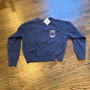 USA Crest Navy Crewneck Sweatshirt - Women's